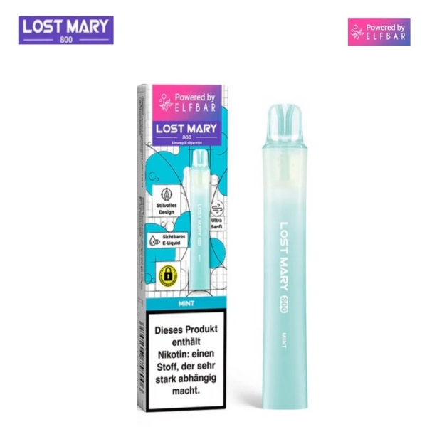 Lost Mary 800 - Mint -  Einweg E-Zigarette 20mg